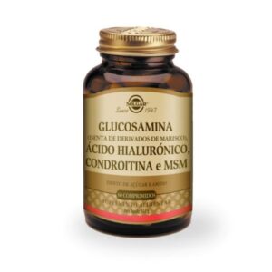 GLUCOSAMINA + ÁCIDO HIALURÓNICO + CONDROITINA  +MSM – 60 CÁPSULAS – SOLGAR