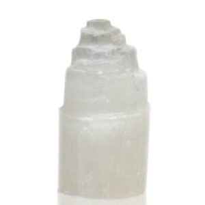 AW ARTISAN CANDEEIRO  TORRE DE SELENITA NATURAL – 20CM