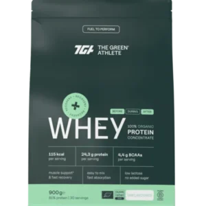 WHEY PROTEIN CONCENTRATE BIO UNFLAVOURED – 900GR – TGA THE GREEN ATHLETE